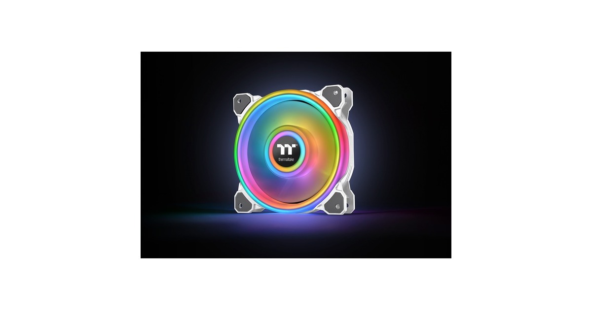 Thermaltake Riing Quad 12 RGB Radiator Fan TT Premium Edition Single Fan Pack - White, Gehäuselüfter(weiß, Single Pack, ohne Controller)