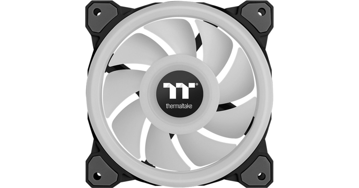Thermaltake Riing Quad 14 RGB Radiator Fan TT Premium Edition 3 Pack, Gehäuselüfter(schwarz, 3er Set, 1x Controller)