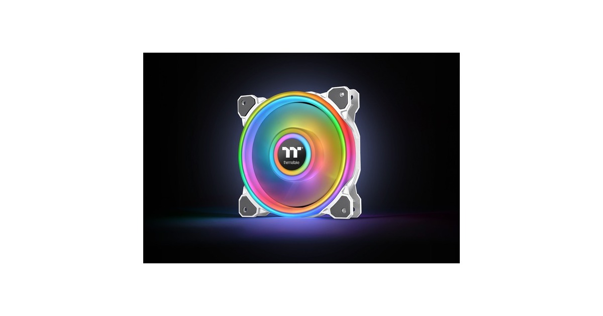 Thermaltake Riing Quad 14 RGB Radiator Fan TT Premium Edition 3 Pack, Gehäuselüfter(weiß, 3er Set, 1x Controller)