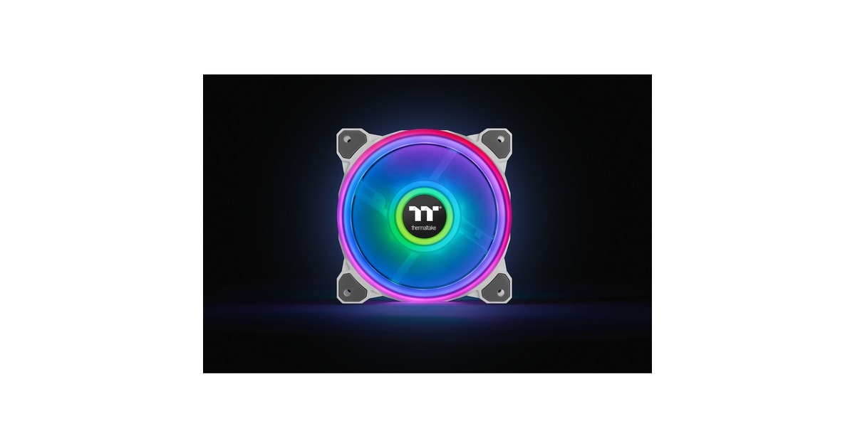 Thermaltake Riing Quad 14 RGB Radiator Fan TT Premium Edition 3 Pack, Gehäuselüfter(weiß, 3er Set, 1x Controller)