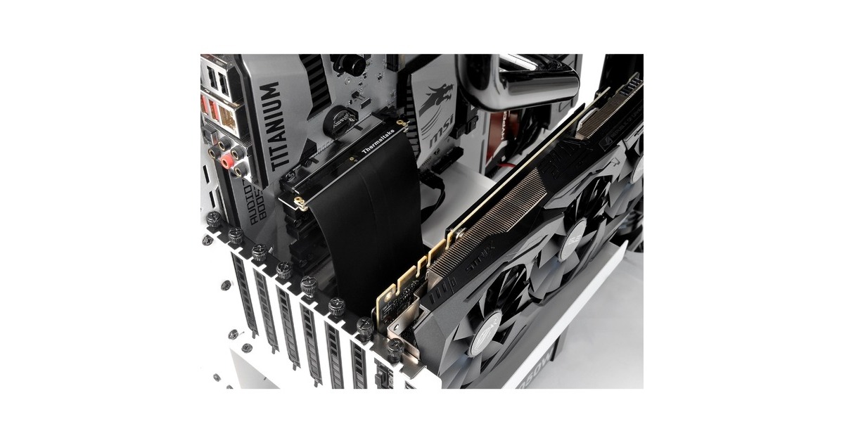 Thermaltake Riser Cable PCI-E 3.0, Kabel(schwarz, 20 cm)
