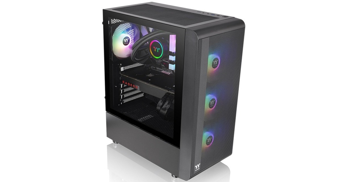 Thermaltake S200 TG ARGB, Tower-Gehäuse(schwarz, Tempered Glass)