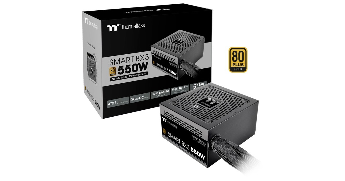 Thermaltake SMART BX3 550W, PC-Netzteil(schwarz, 2x PCIe, 550 Watt)