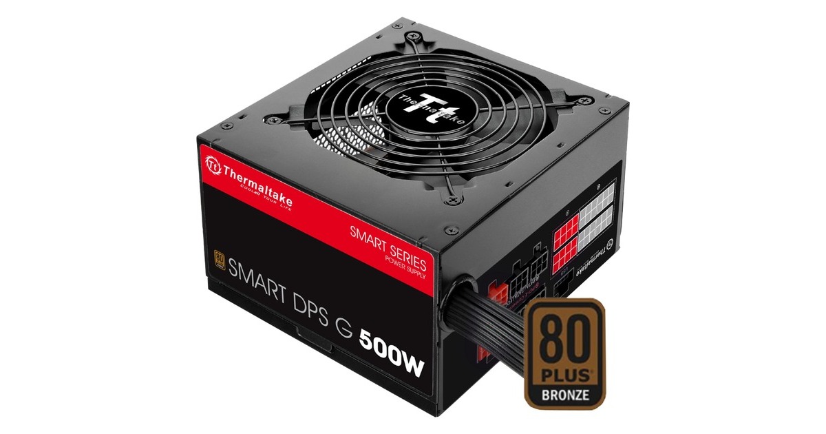 Thermaltake SMART DPS G Digital 500W 80+ Bronze, PC-Netzteil(schwarz, 2x PCIe, Kabel-Management, 500 Watt)