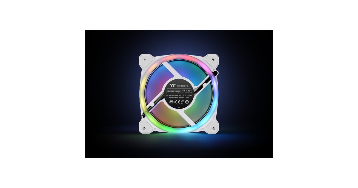 Thermaltake SWAFAN 12 RGB Radiator Fan TT Premium Edition White (3-Fan Pack), Gehäuselüfter(weiß, 3er Pack, inkl. Controller)