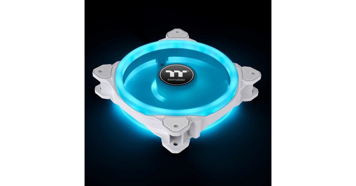 Thermaltake SWAFAN 12 RGB Radiator Fan TT Premium Edition White (3-Fan Pack), Gehäuselüfter(weiß, 3er Pack, inkl. Controller)