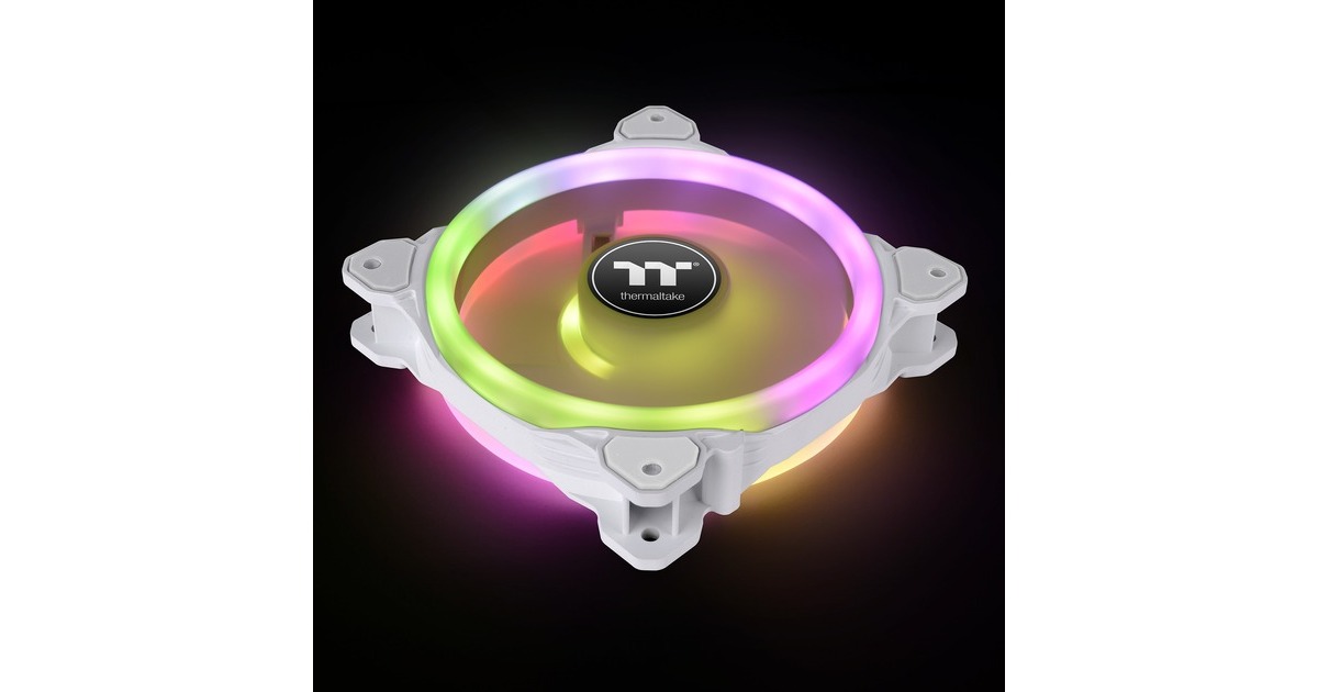 Thermaltake SWAFAN 12 RGB Radiator Fan TT Premium Edition White (3-Fan Pack), Gehäuselüfter(weiß, 3er Pack, inkl. Controller)
