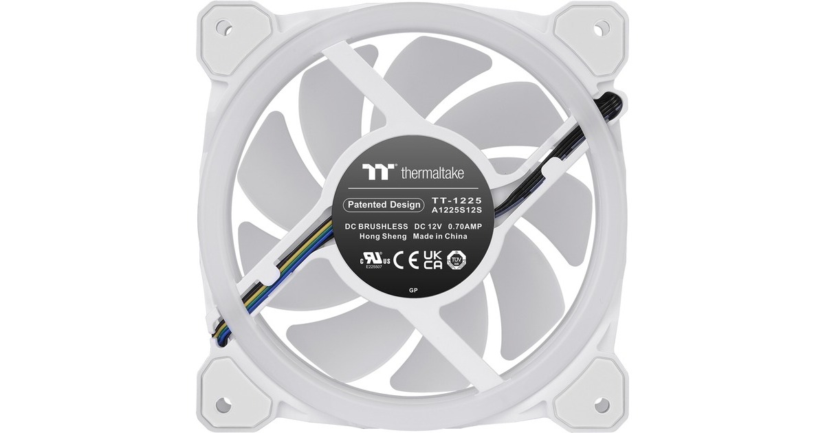 Thermaltake SWAFAN 12 RGB Radiator Fan TT Premium Edition White (3-Fan Pack), Gehäuselüfter(weiß, 3er Pack, inkl. Controller)
