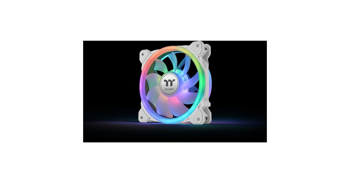 Thermaltake SWAFAN 12 RGB Radiator Fan TT Premium Edition White (3-Fan Pack), Gehäuselüfter(weiß, 3er Pack, inkl. Controller)