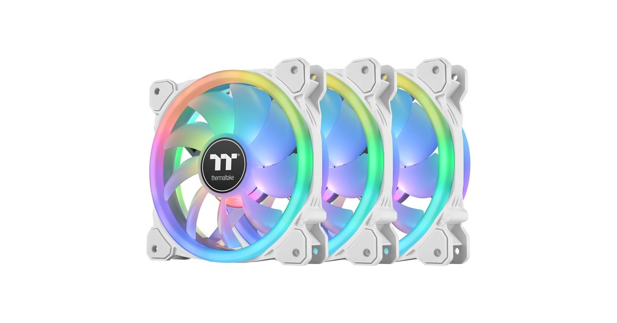 Thermaltake SWAFAN 14 RGB Radiator Fan TT Premium Edition White (3-Fan Pack), Gehäuselüfter(weiß, 3er Pack, inkl. Controller)