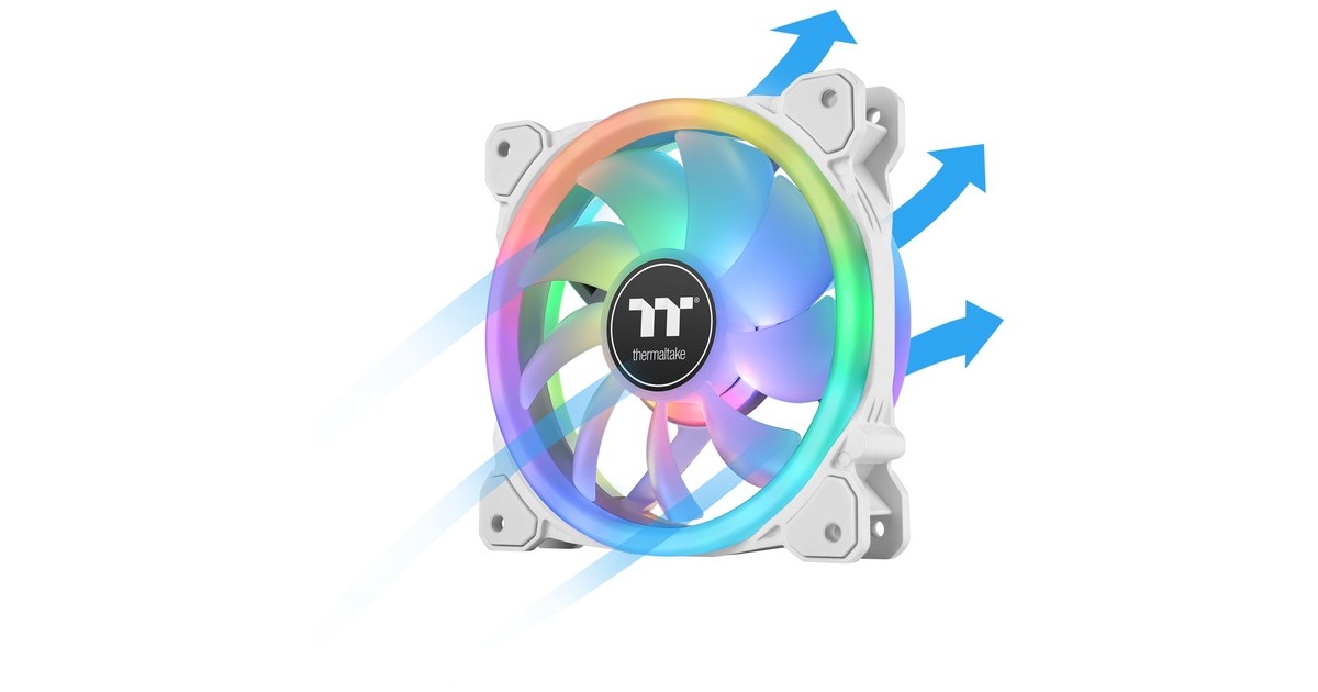 Thermaltake SWAFAN 14 RGB Radiator Fan TT Premium Edition White (3-Fan Pack), Gehäuselüfter(weiß, 3er Pack, inkl. Controller)