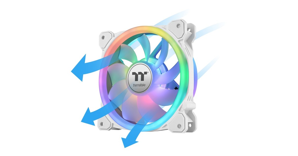 Thermaltake SWAFAN 14 RGB Radiator Fan TT Premium Edition White (3-Fan Pack), Gehäuselüfter(weiß, 3er Pack, inkl. Controller)