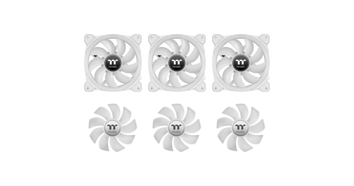Thermaltake SWAFAN 14 RGB Radiator Fan TT Premium Edition White (3-Fan Pack), Gehäuselüfter(weiß, 3er Pack, inkl. Controller)