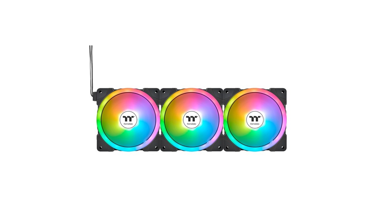 Thermaltake SWAFAN EX12 ARGB Sync PC Cooling Fan TT Premium Edition, Gehäuselüfter(schwarz, 3er Pack)