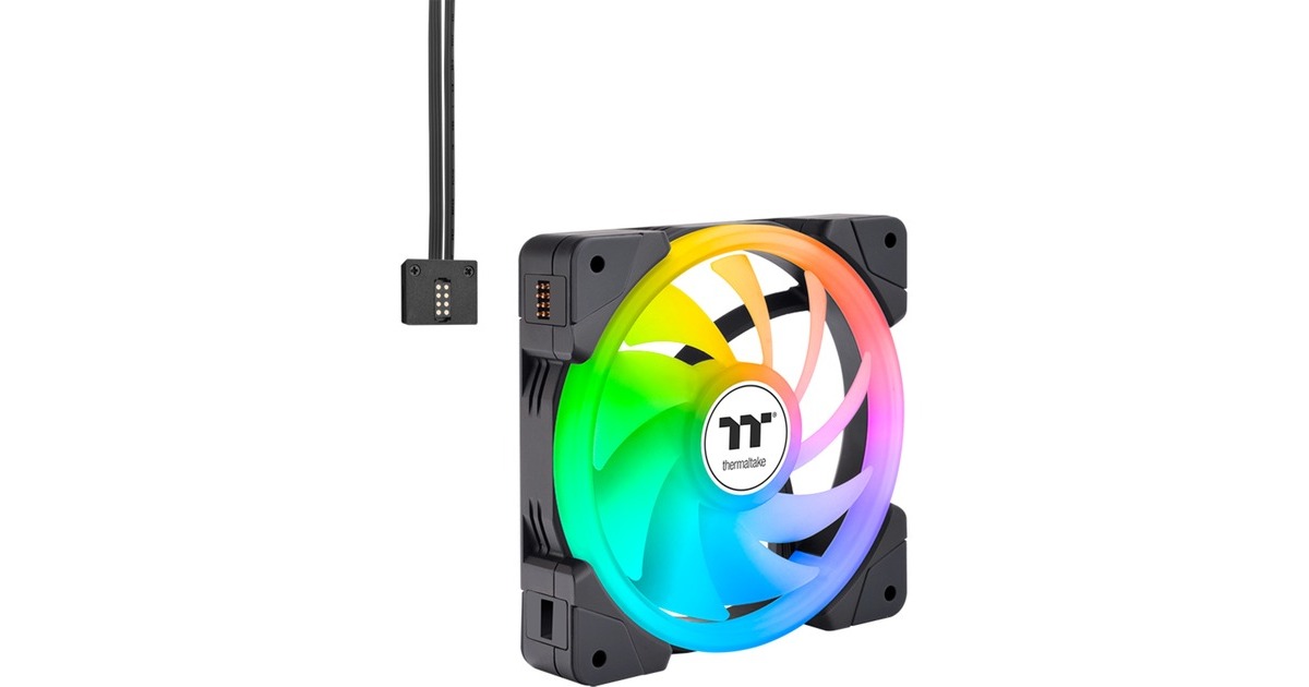 Thermaltake SWAFAN EX12 ARGB Sync PC Cooling Fan TT Premium Edition, Gehäuselüfter(schwarz, 3er Pack)