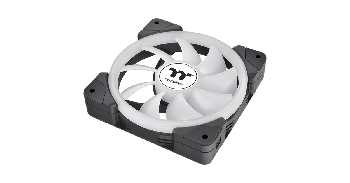 Thermaltake SWAFAN EX12 ARGB Sync PC Cooling Fan TT Premium Edition, Gehäuselüfter(schwarz, 3er Pack)