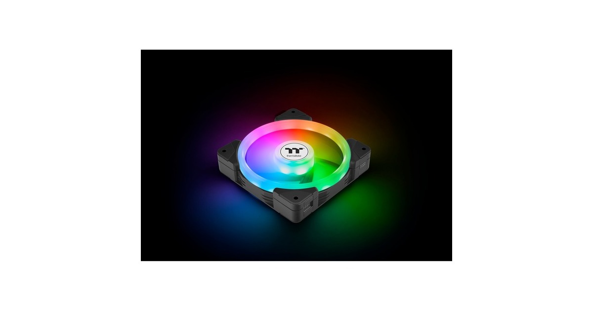 Thermaltake SWAFAN EX12 ARGB Sync PC Cooling Fan TT Premium Edition, Gehäuselüfter(schwarz, 3er Pack)