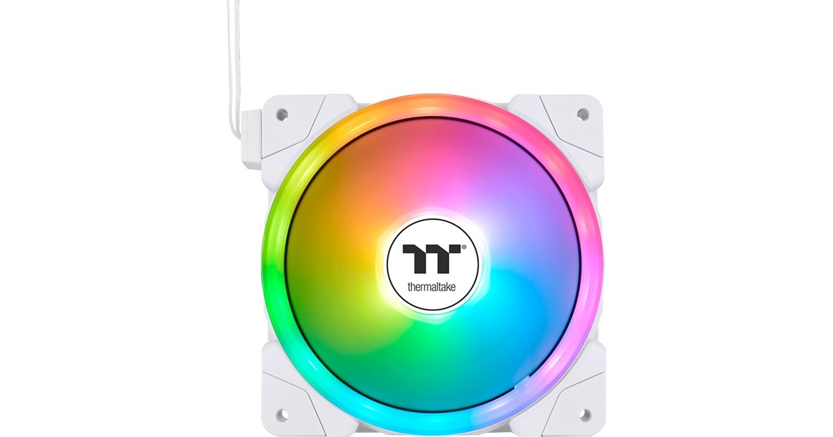 Thermaltake SWAFAN EX12 ARGB Sync PC Cooling Fan White TT Premium Edition, Gehäuselüfter(weiß, 3er Pack)