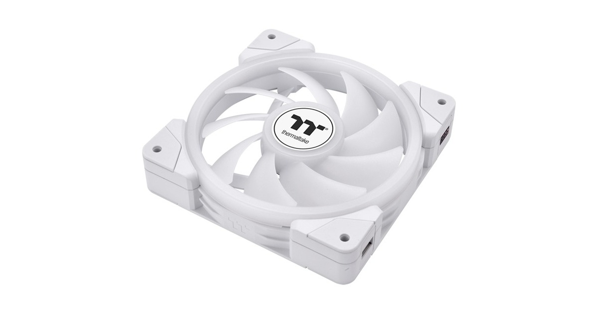 Thermaltake SWAFAN EX12 ARGB Sync PC Cooling Fan White TT Premium Edition, Gehäuselüfter(weiß, 3er Pack)