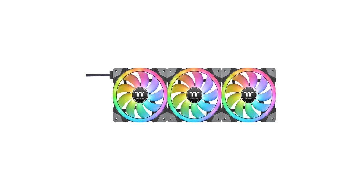 Thermaltake SWAFAN EX12 RGB PC Cooling Fan TT Premium Edition, Gehäuselüfter(3er Pack)