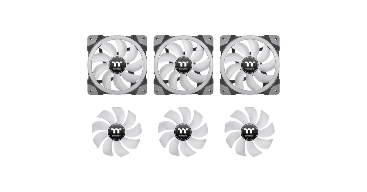 Thermaltake SWAFAN EX12 RGB PC Cooling Fan TT Premium Edition, Gehäuselüfter(3er Pack)