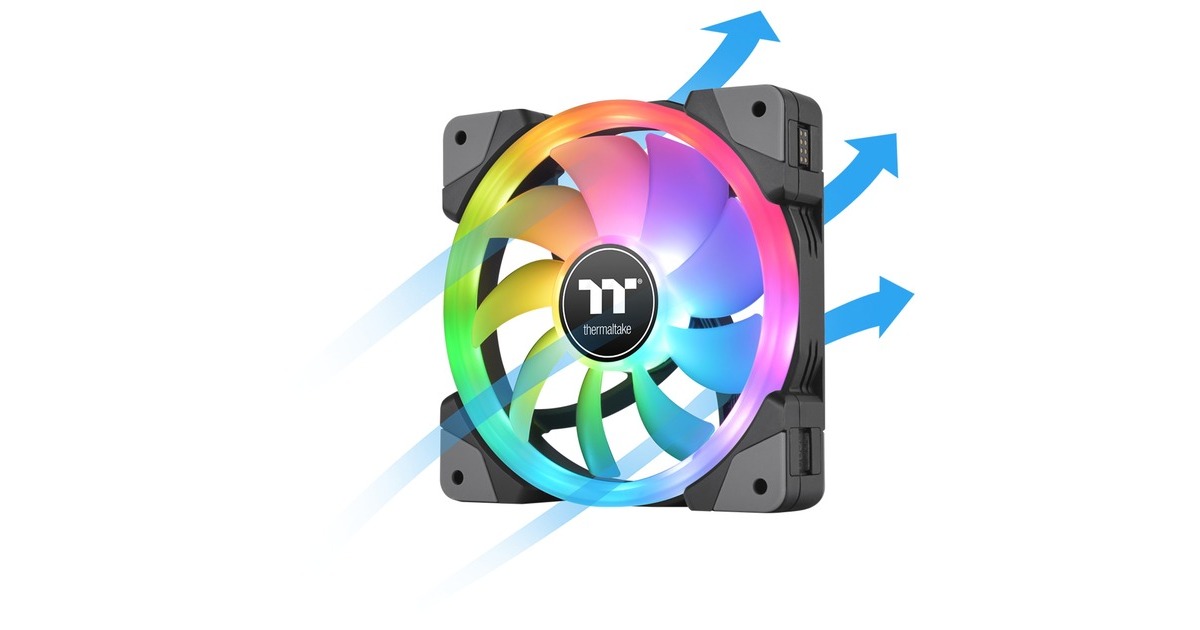 Thermaltake SWAFAN EX12 RGB PC Cooling Fan TT Premium Edition, Gehäuselüfter(3er Pack)