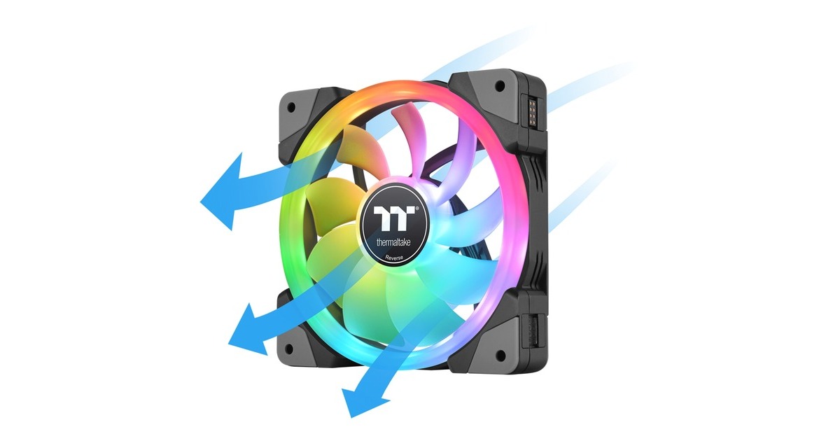 Thermaltake SWAFAN EX12 RGB PC Cooling Fan TT Premium Edition, Gehäuselüfter(3er Pack)