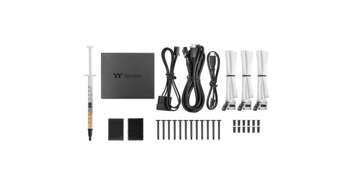 Thermaltake SWAFAN EX12 RGB PC Cooling Fan White TT Premium Edition, Gehäuselüfter(weiß, 3er Pack, inkl. Controller)