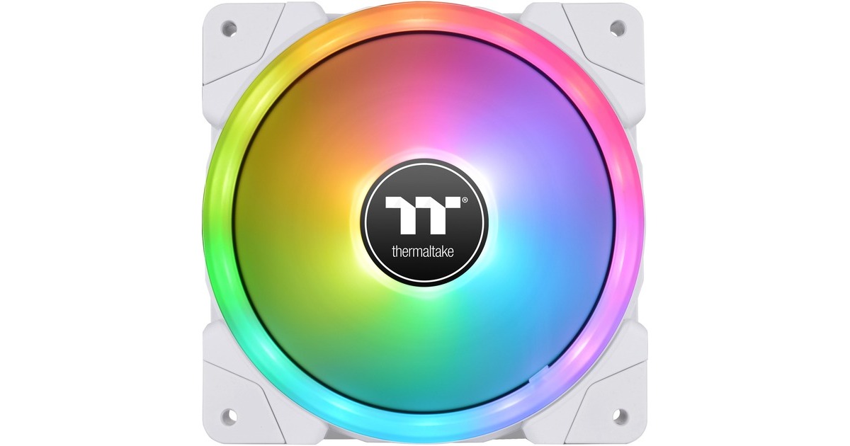 Thermaltake SWAFAN EX12 RGB PC Cooling Fan White TT Premium Edition, Gehäuselüfter(weiß, 3er Pack, inkl. Controller)