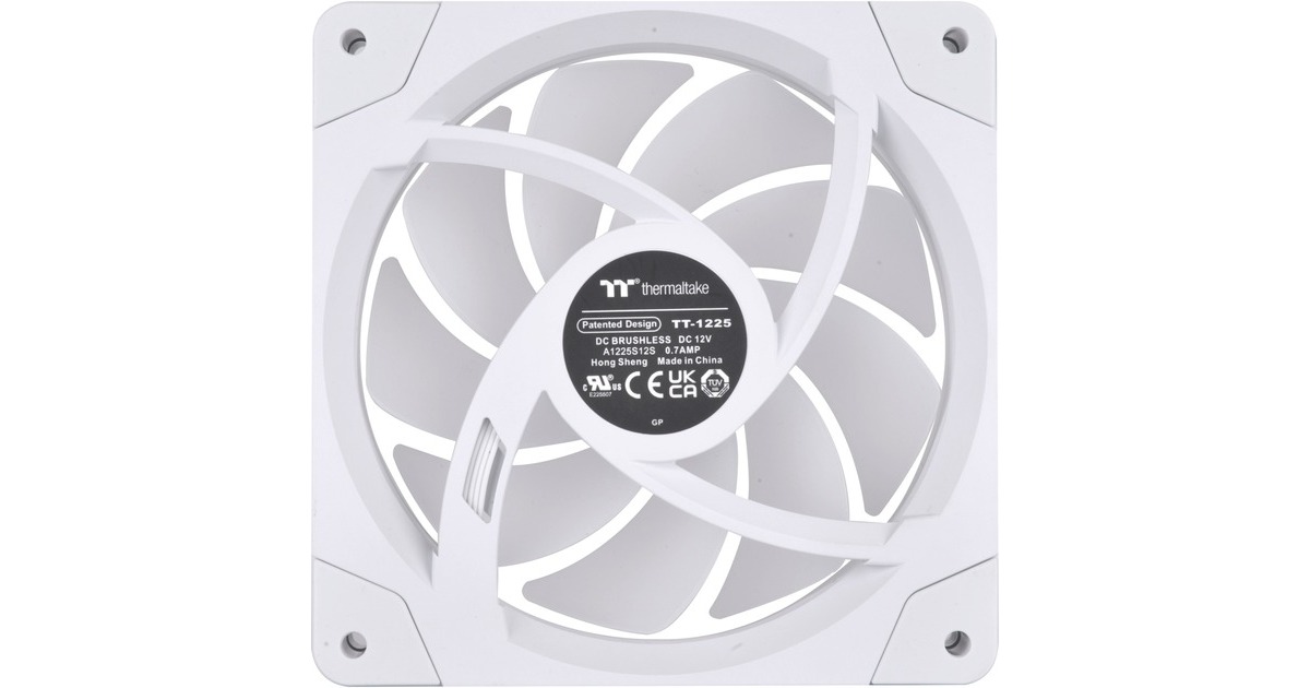 Thermaltake SWAFAN EX12 RGB PC Cooling Fan White TT Premium Edition, Gehäuselüfter(weiß, 3er Pack, inkl. Controller)