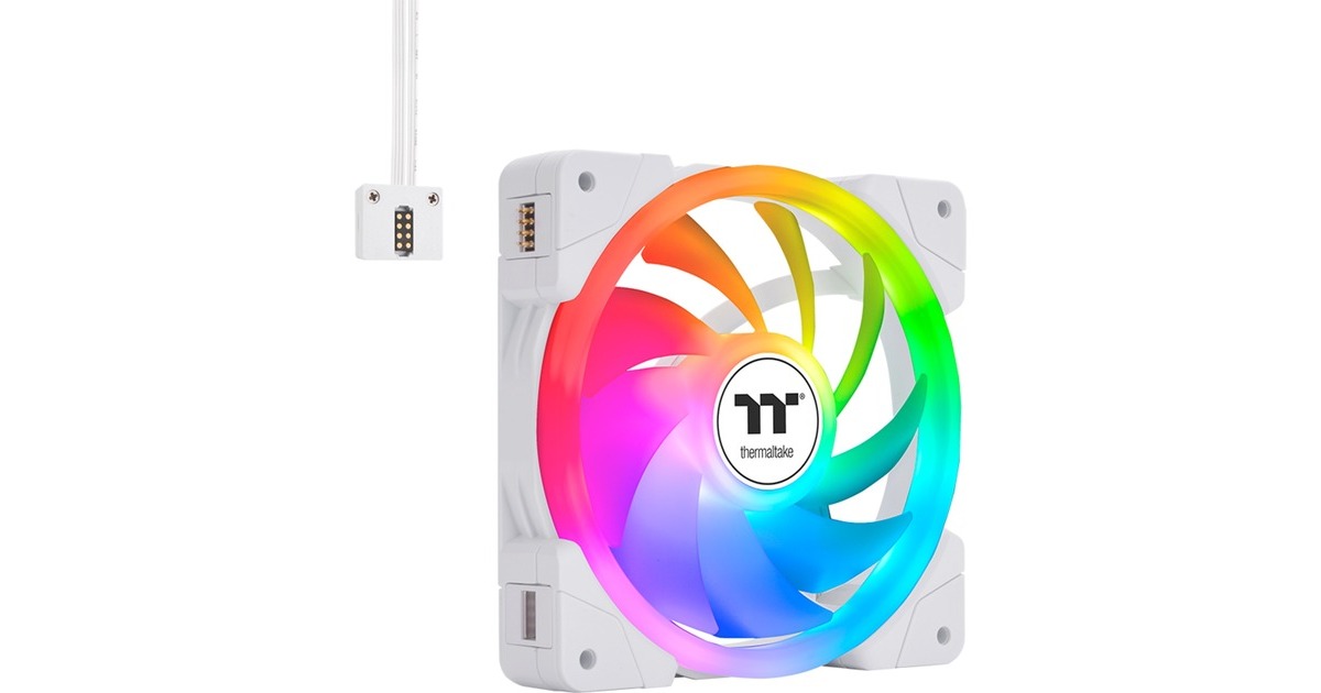 Thermaltake SWAFAN EX14 ARGB Sync PC Cooling Fan White TT Premium Edition, Gehäuselüfter(weiß, 3er Pack)