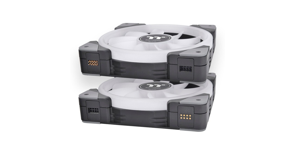 Thermaltake SWAFAN EX14 RGB PC Cooling Fan TT Premium Edition, Gehäuselüfter(schwarz, 3er Pack, inkl. Controller)