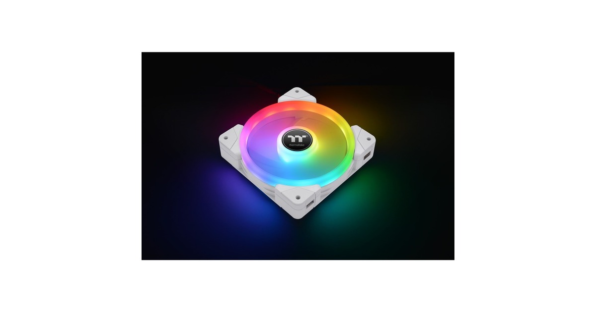 Thermaltake SWAFAN EX14 RGB PC Cooling Fan White TT Premium Edition, Gehäuselüfter(weiß, 3er Pack, inkl. Controller)