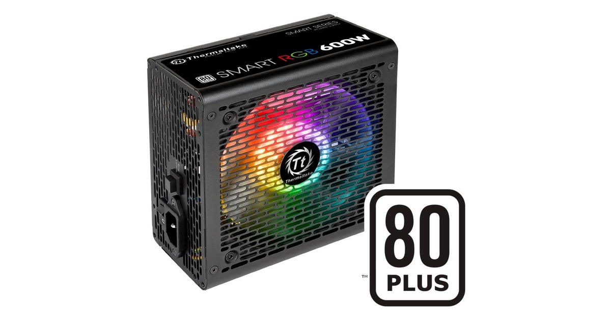 Thermaltake Smart RGB 600W, PC-Netzteil(schwarz, 2x PCIe, RGB, 600 Watt, Outlet) Thermaltake Smart RGB 600W, PC-Netzteil(schwarz, 2x PCIe, RGB, 600 Watt, Outlet)