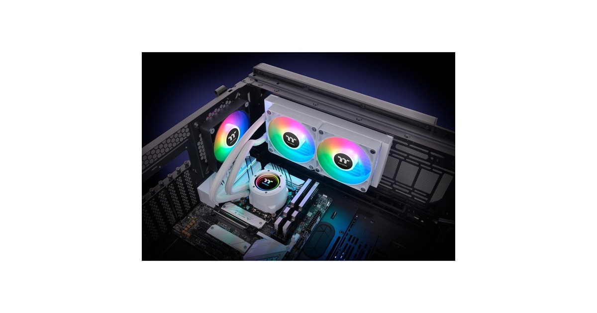 Thermaltake TH240 V2 ARGB Sync All-In-One Liquid Cooler Snow Edition, Wasserkühlung(weiß)