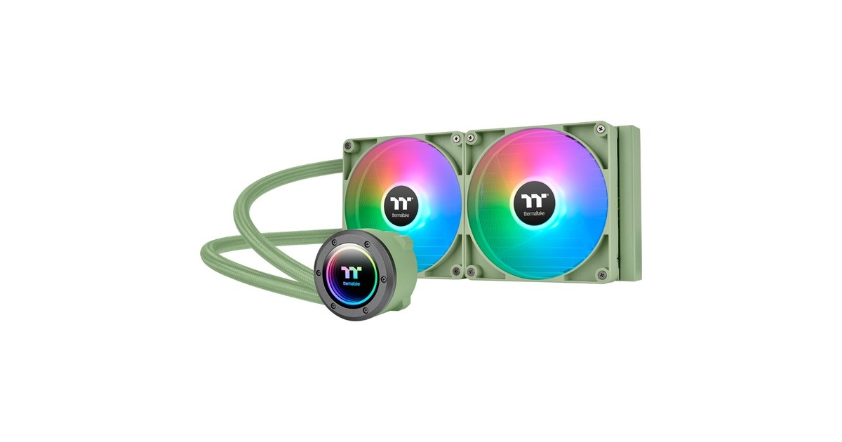 Thermaltake TH280 V2 ARGB Sync All-In-One Liquid Cooler Matcha Green, Wasserkühlung(olivgrün)
