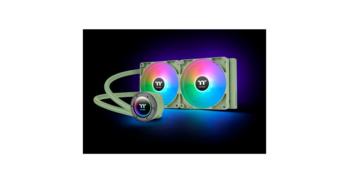 Thermaltake TH280 V2 ARGB Sync All-In-One Liquid Cooler Matcha Green, Wasserkühlung(olivgrün)