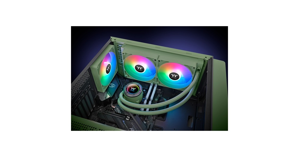 Thermaltake TH280 V2 ARGB Sync All-In-One Liquid Cooler Matcha Green, Wasserkühlung(olivgrün)