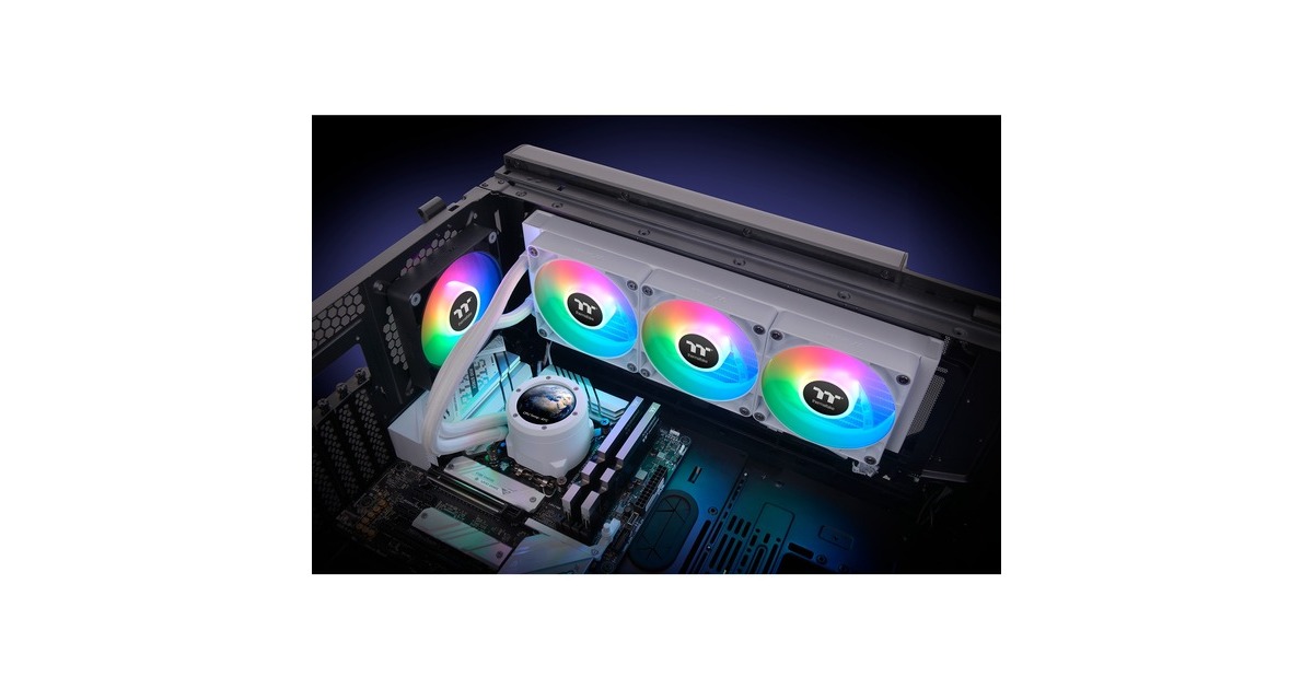 Thermaltake TH360 V2 Ultra ARGB Sync All-In-One Liquid Cooler Snow Edition, Wasserkühlung(weiß)