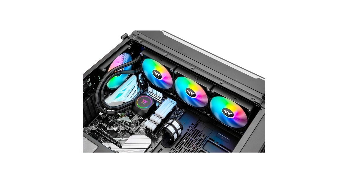Thermaltake TH420 ARGB Sync All-In-One Liquid Cooler 420mm, Wasserkühlung(schwarz)