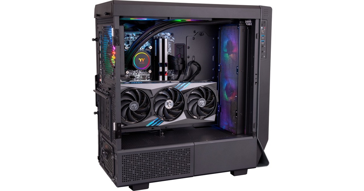Thermaltake TH420 ARGB Sync All-In-One Liquid Cooler 420mm, Wasserkühlung(schwarz)