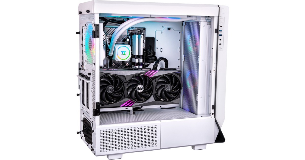 Thermaltake TH420 ARGB Sync All-In-One Liquid Cooler - Snow Edition 420mm, Wasserkühlung(weiß)