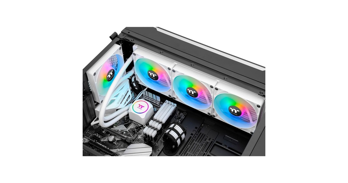 Thermaltake TH420 ARGB Sync All-In-One Liquid Cooler - Snow Edition 420mm, Wasserkühlung(weiß)
