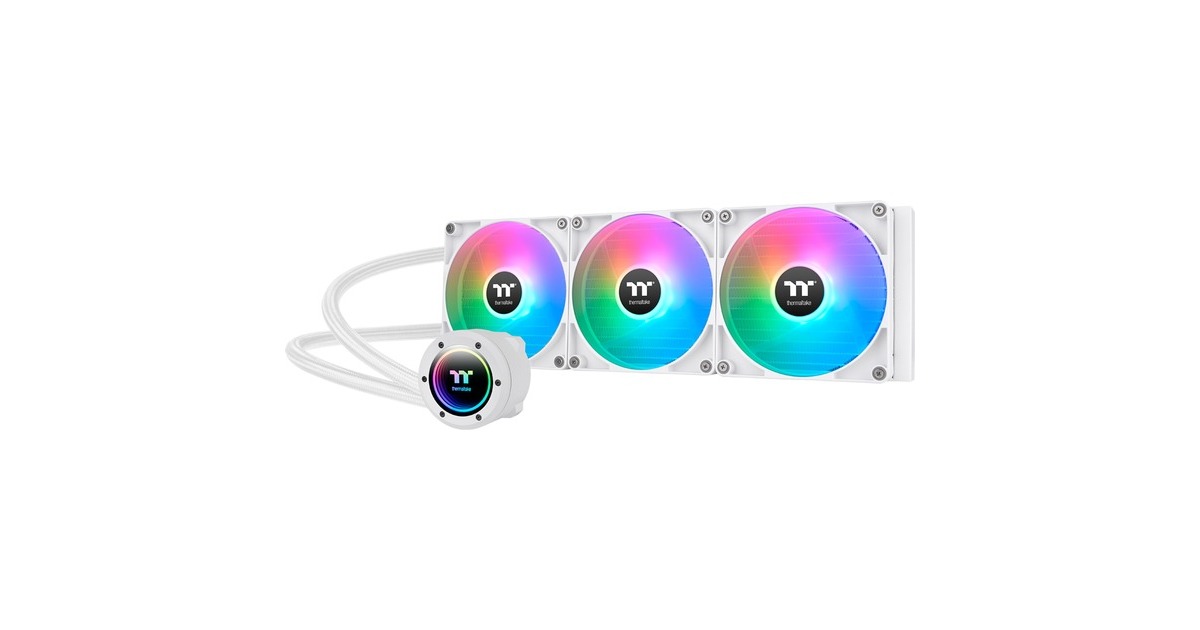 Thermaltake TH420 V2 ARGB Sync All-In-One Liquid Cooler Snow Edition, Wasserkühlung(weiß)