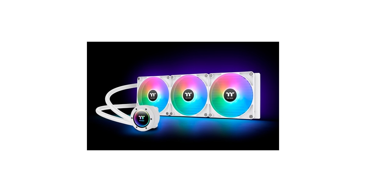 Thermaltake TH420 V2 ARGB Sync All-In-One Liquid Cooler Snow Edition, Wasserkühlung(weiß)
