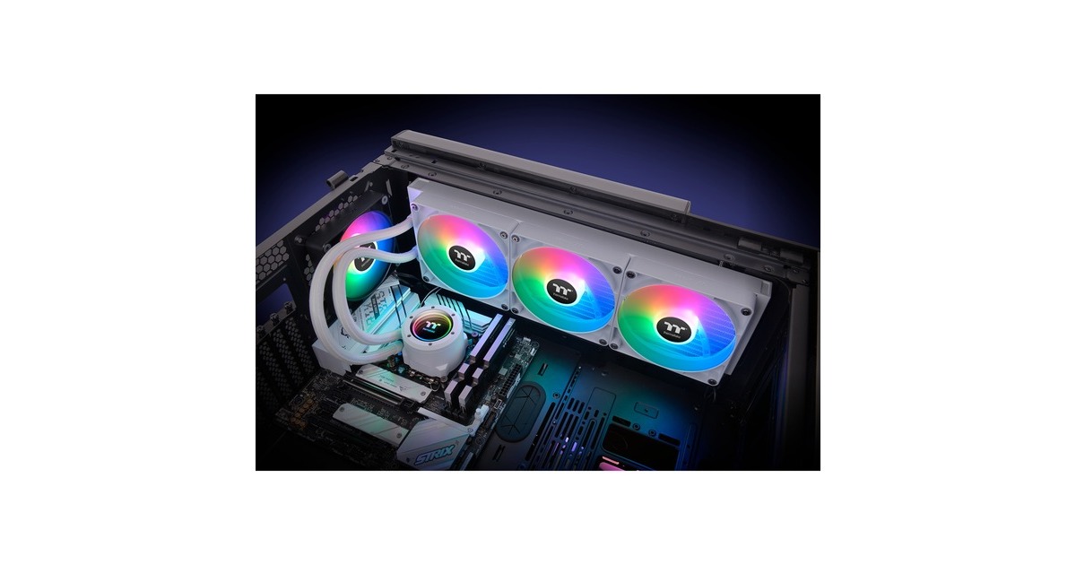Thermaltake TH420 V2 ARGB Sync All-In-One Liquid Cooler Snow Edition, Wasserkühlung(weiß)