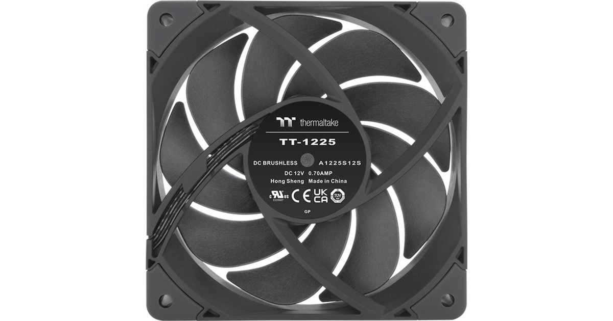 Thermaltake TOUGHFAN 12 Pro High Static Pressure PC Cooling Fan 120x120x25, Gehäuselüfter(schwarz, Single Fan Pack)