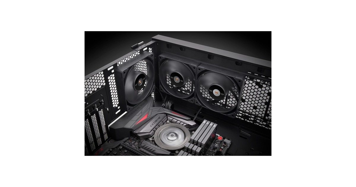 Thermaltake TOUGHFAN 12 Pro High Static Pressure PC Cooling Fan 120x120x25, Gehäuselüfter(schwarz, Single Fan Pack)
