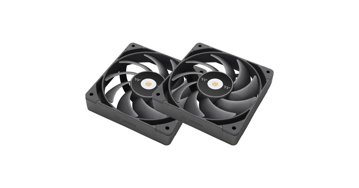 Thermaltake TOUGHFAN 12 Pro High Static Pressure PC Cooling Fan 120x120x25, Gehäuselüfter(schwarz, 2 Fans Pack)