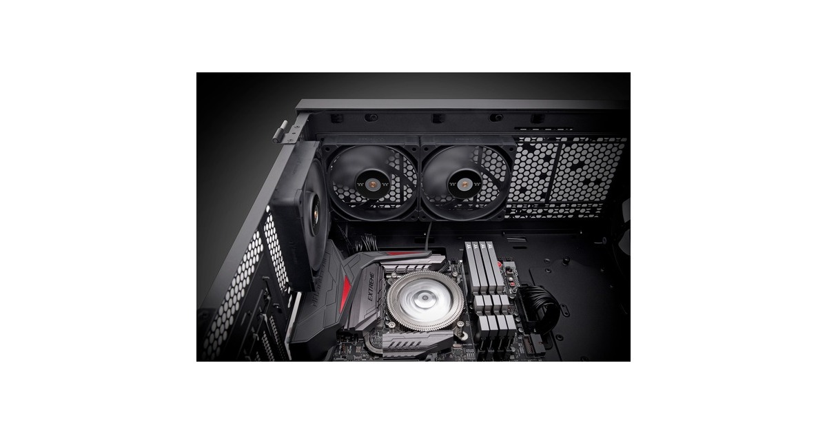 Thermaltake TOUGHFAN 12 Pro High Static Pressure PC Cooling Fan 120x120x25, Gehäuselüfter(schwarz, 2 Fans Pack)